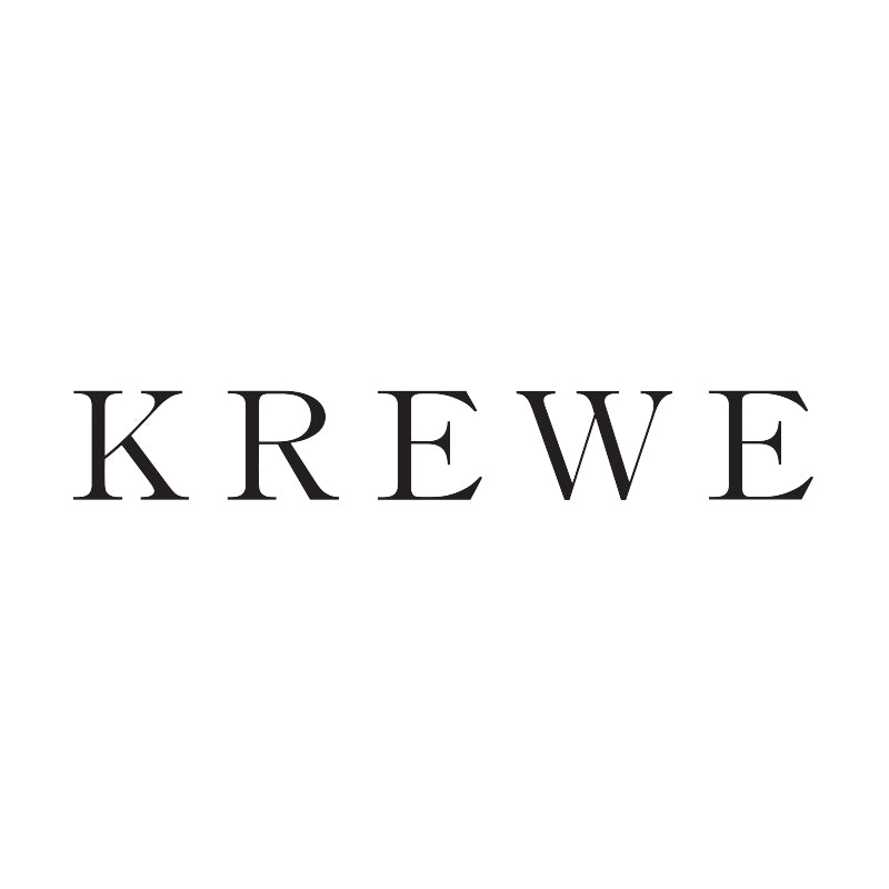 krewe logo in white letters on black background