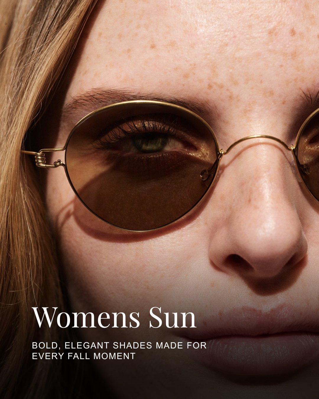 white women with short blonde hair wearing oversized clear cat eye sunglasses