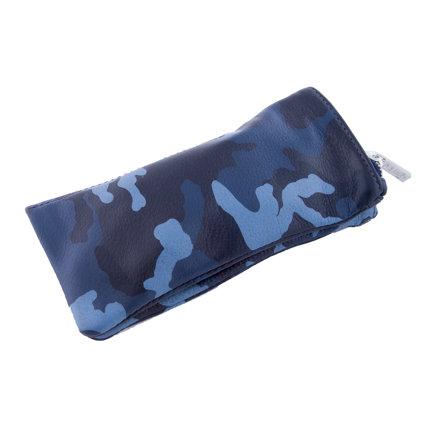 Blue Camo Leather Eyewear Case
