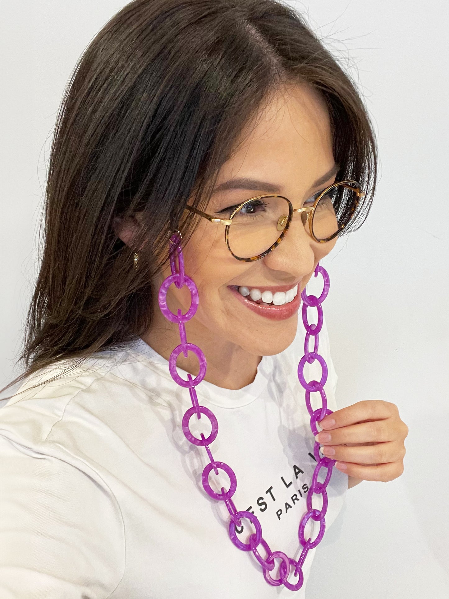 Anello Chain - Fuschia