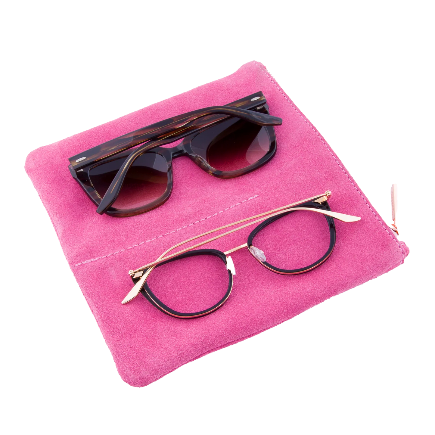 Pink Suede Eyewear Case