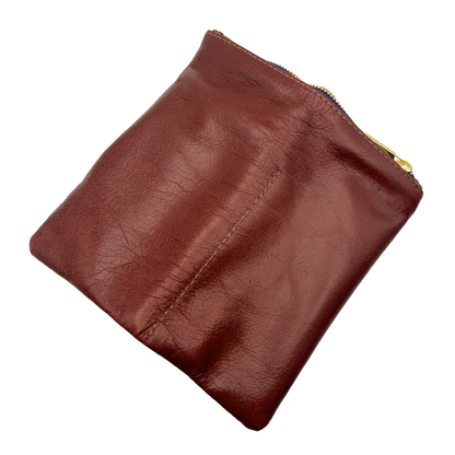 Leather Mahogony Gold Eyewear Case