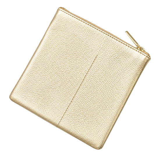 Gold Leather Eyewear Case