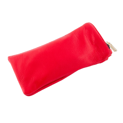 Red Leather Eyewear Case