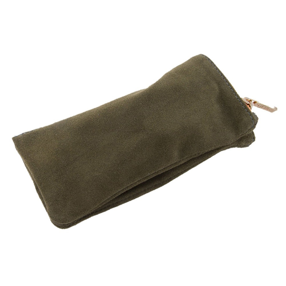 Olive Green Suede Eyewear Case